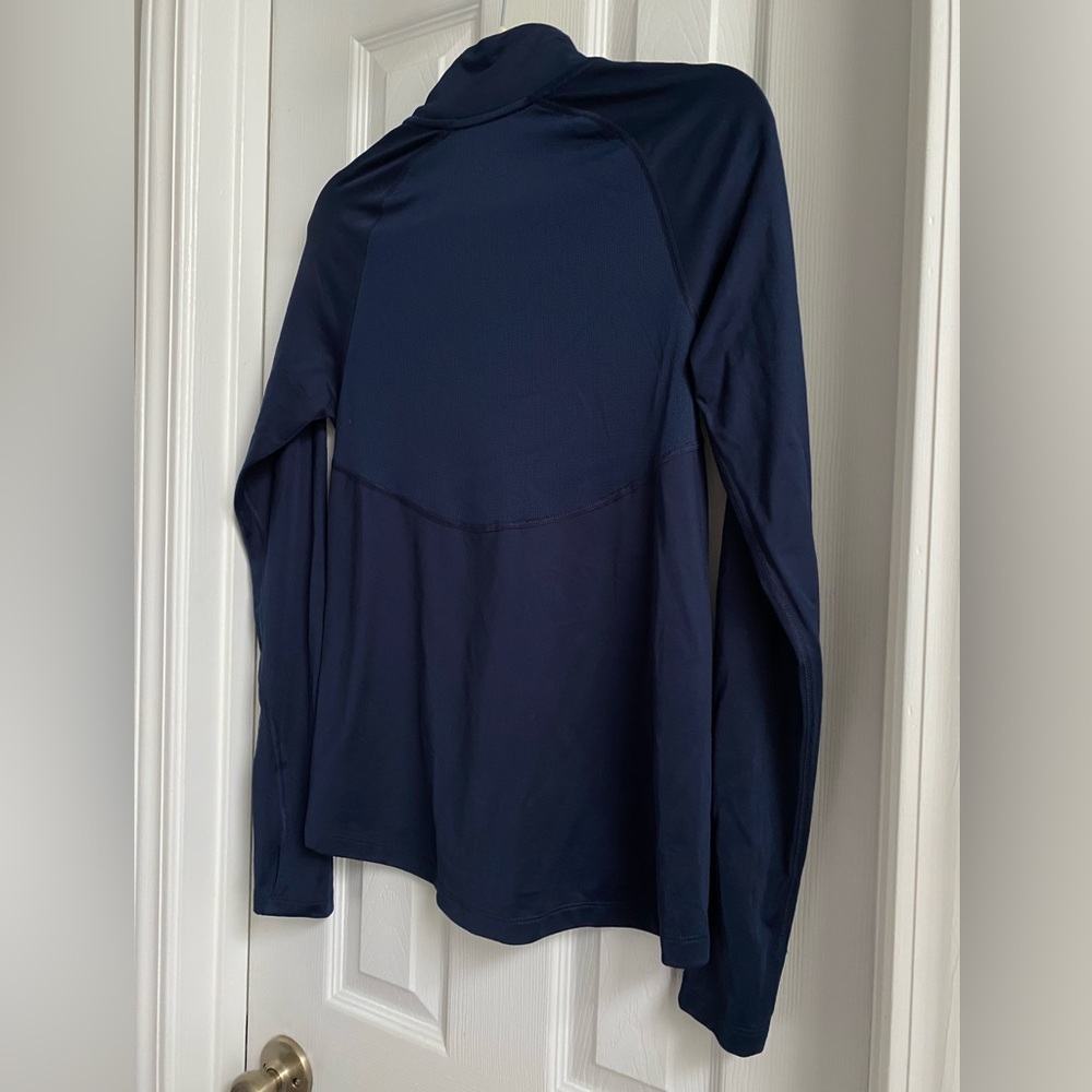 Nike Dri-Fit Quarter Zip Running Jacket w/ Thumb Holes - Navy - Picture 8 of 10